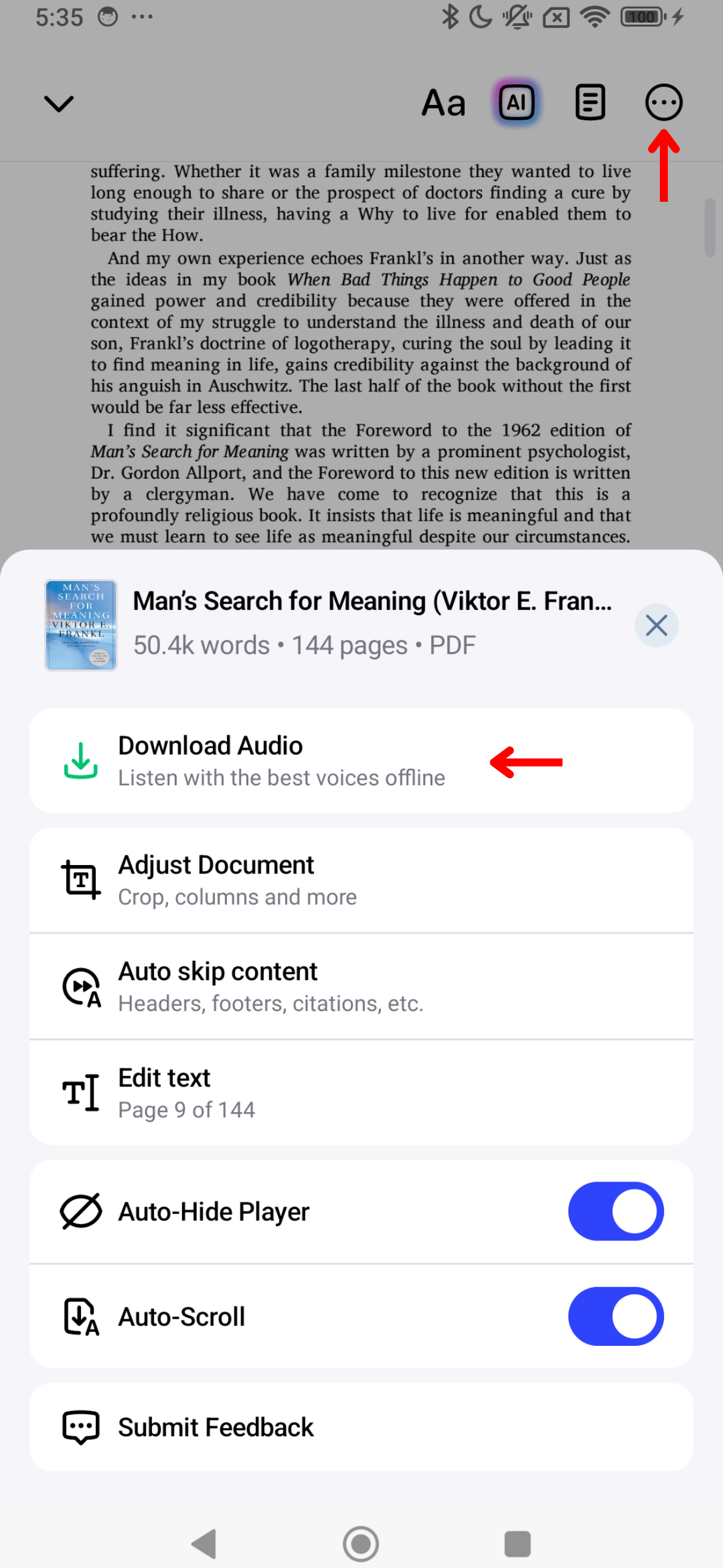 How to use Offline Listening on the Speechify Android App